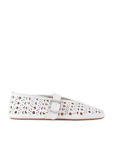 Alaïa Perforated Leather Ballet Flats | Thumbnail 1 Alaïa Perforated Leather Ballet Flats | Thumbnail 1
