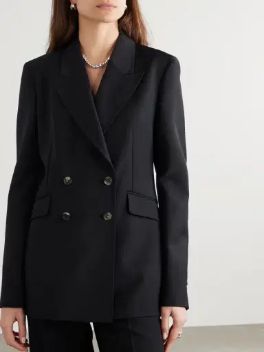 Gabriela Hearst Angela Double-breasted Wool-crepe Blazer | Thumbnail 3