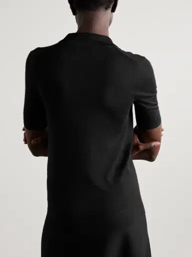Gabriela Hearst Frank Cashmere And Silk-blend Polo Shirt | Thumbnail 4 Gabriela Hearst Frank Cashmere And Silk-blend Polo Shirt | Thumbnail 4