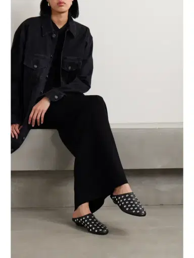 Khaite Otto Studed Leather Mules | Thumbnail 2