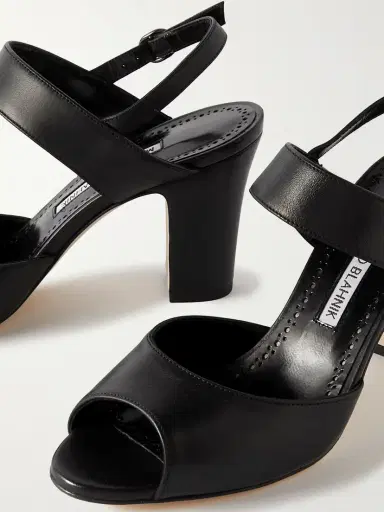 Manolo Blahnik Khiko 90 Leather Slingback Sandals | Thumbnail 4 Manolo Blahnik Khiko 90 Leather Slingback Sandals | Thumbnail 4