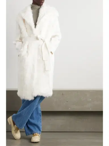 Yves Salomon Belted Shearling Coat | Thumbnail 3 Yves Salomon Belted Shearling Coat | Thumbnail 3