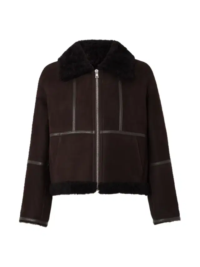 Leather-trimmed Shearling Jacket