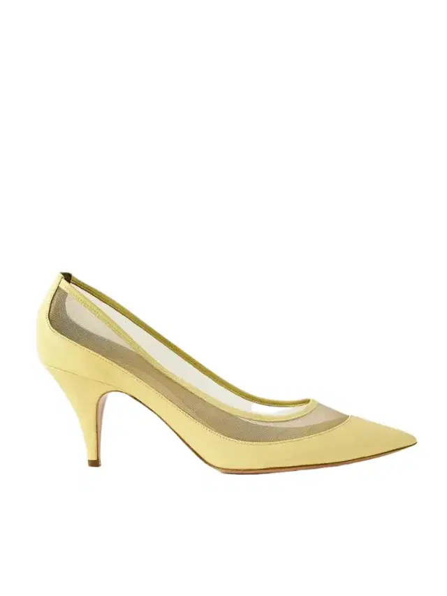 River Iconic Mesh-trimmed Leather Pumps