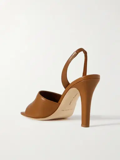 Manolo Blahnik Clotilde 105 Leather Slingback Sandals | Thumbnail 3