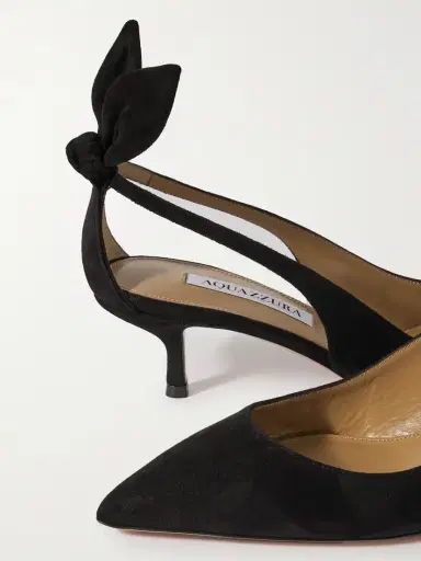 Aquazzura Bow Tie 50 Suede Pumps | Thumbnail 4 Aquazzura Bow Tie 50 Suede Pumps | Thumbnail 4