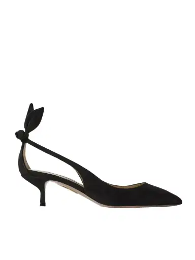 Aquazzura Bow Tie 50 Suede Pumps | Thumbnail 1 Aquazzura Bow Tie 50 Suede Pumps | Thumbnail 1