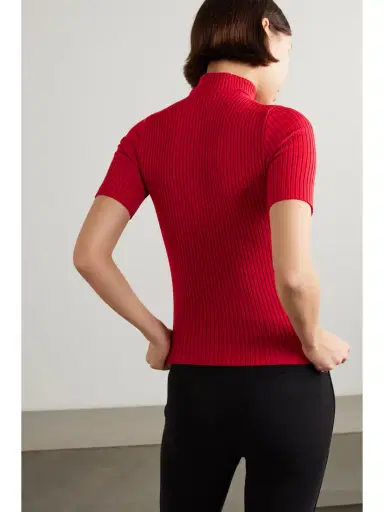 Courrèges Embroidered Ribbed-knit Top | Thumbnail 3 Courrèges Embroidered Ribbed-knit Top | Thumbnail 3