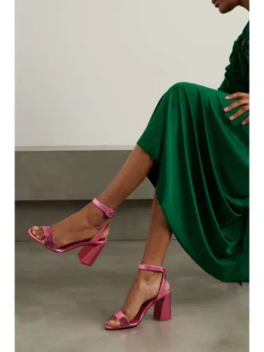 Christian Louboutin Miss Sabina 85 Metallic Satin Sandals | Thumbnail 2 Christian Louboutin Miss Sabina 85 Metallic Satin Sandals | Thumbnail 2