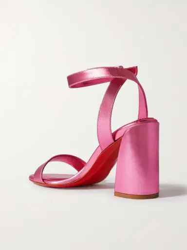 Christian Louboutin Miss Sabina 85 Metallic Satin Sandals | Thumbnail 3 Christian Louboutin Miss Sabina 85 Metallic Satin Sandals | Thumbnail 3