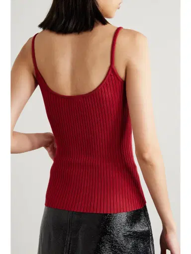 Courrèges Reedition Appliquéd Ribbed-knit Tank | Thumbnail 4