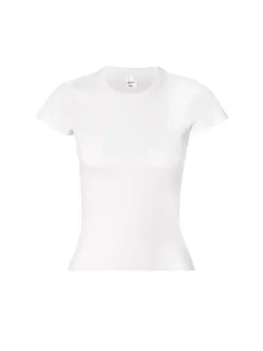 LESET Kelly Ribbed Stretch-cotton Jersey T-shirt | Thumbnail 1 LESET Kelly Ribbed Stretch-cotton Jersey T-shirt | Thumbnail 1