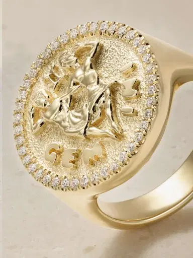 Anita Ko Zodiac 18-karat Gold Diamond Ring | Thumbnail 4