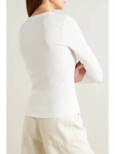 LESET Kelly Ribbed Stretch-cotton Jersey Top | Thumbnail 3 LESET Kelly Ribbed Stretch-cotton Jersey Top | Thumbnail 3