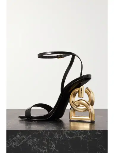 Dolce & Gabbana Keira Embellished Patent-leather Sandals | Thumbnail 3 Dolce & Gabbana Keira Embellished Patent-leather Sandals | Thumbnail 3