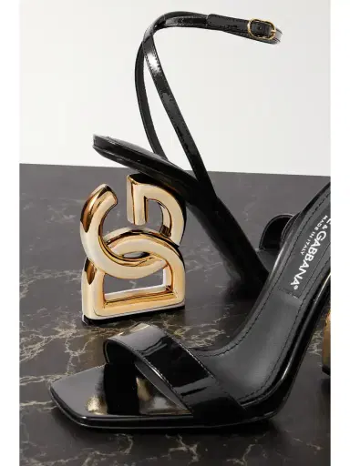 Dolce & Gabbana Keira Embellished Patent-leather Sandals | Thumbnail 4 Dolce & Gabbana Keira Embellished Patent-leather Sandals | Thumbnail 4
