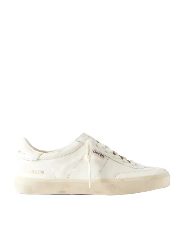 Soul-star Logo-print Distressed Leather Sneakers Soul-star Logo-print Distressed Leather Sneakers
