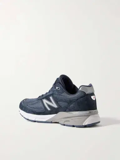 New Balance 990v4 Leather-trimmed Suede And Mesh Sneakers | Thumbnail 3