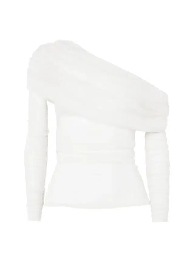Off-the-shoulder Gathered Silk-tulle Top