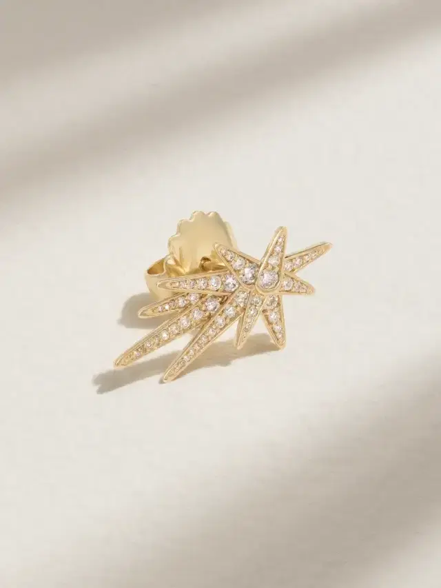 OLE LYNGGAARD COPENHAGEN Funky Shooting Stars 18-karat Gold Diamond Earring