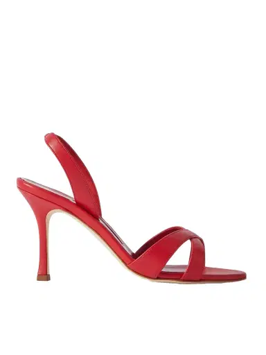 Manolo Blahnik Callasli 90 Leather Slingback Sandals | Thumbnail 1 Manolo Blahnik Callasli 90 Leather Slingback Sandals | Thumbnail 1