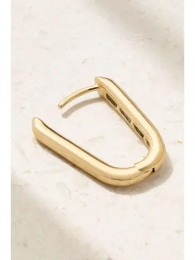 Foundrae Fob 18-karat Gold Topaz Single Hoop Earring | Thumbnail 3