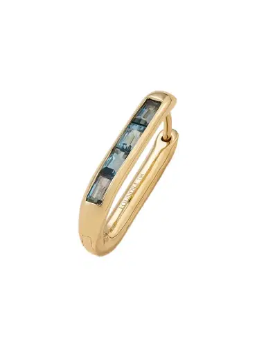 Foundrae Fob 18-karat Gold Topaz Single Hoop Earring | Thumbnail 1