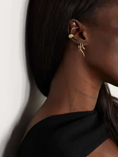 Ileana Makri Boa 18-karat Gold Diamond Earrings | Thumbnail 4 Ileana Makri Boa 18-karat Gold Diamond Earrings | Thumbnail 4