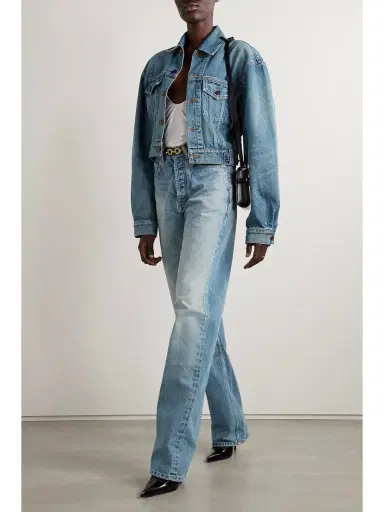 Saint Laurent Cropped Denim Jacket | Thumbnail 2 Saint Laurent Cropped Denim Jacket | Thumbnail 2