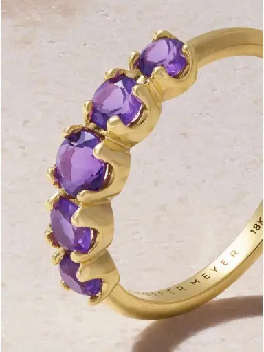 Jennifer Meyer 18-karat Gold Amethyst Ring | Thumbnail 4