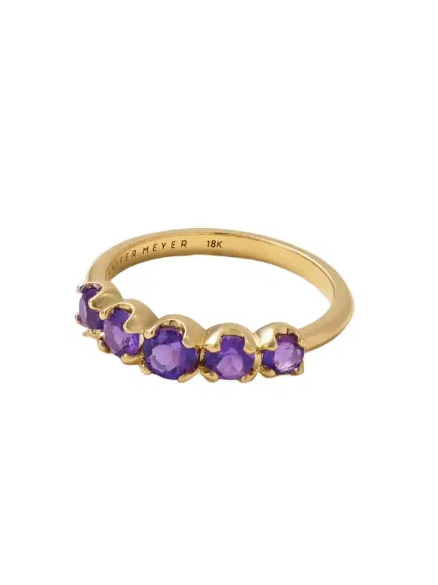 Jennifer Meyer 18-karat Gold Amethyst Ring