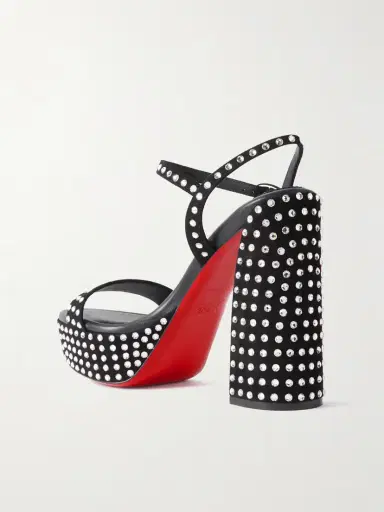 Christian Louboutin Movida Jane 130 Crystal-embellished Suede Platform Sandals | Thumbnail 3