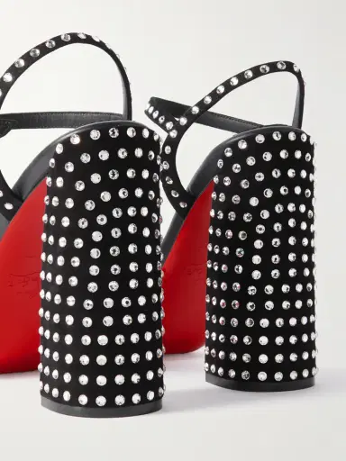 Christian Louboutin Movida Jane 130 Crystal-embellished Suede Platform Sandals | Thumbnail 4