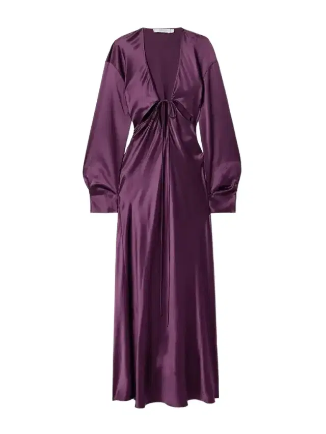 Triquetra Cutout Silk-satin Maxi Dress
