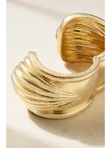 DAVID WEBB Scallop 18-karat Gold Cuff | Thumbnail 3