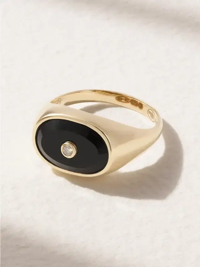 Orso 9-karat Gold, Onyx And Diamond Ring