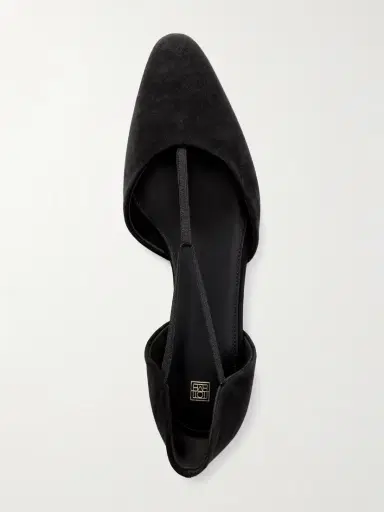 TOTEME + Net Sustain The T-strap Suede Point-toe Flats | Thumbnail 5