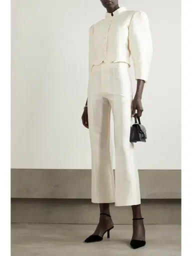 DESTREE Yoshitomo Pleated Faille Wide-leg Pants | Thumbnail 2 DESTREE Yoshitomo Pleated Faille Wide-leg Pants | Thumbnail 2