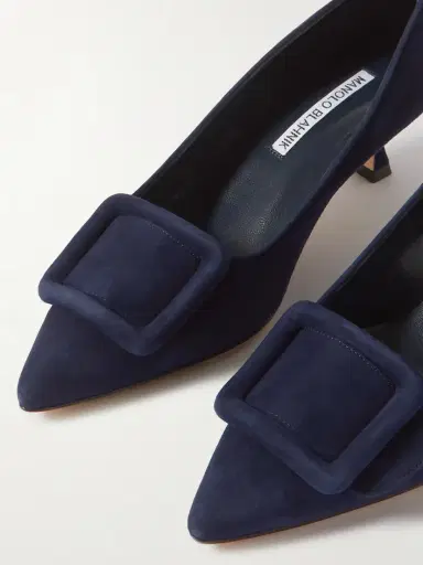 Manolo Blahnik Maysale 50 Buckled Suede Pumps | Thumbnail 4 Manolo Blahnik Maysale 50 Buckled Suede Pumps | Thumbnail 4