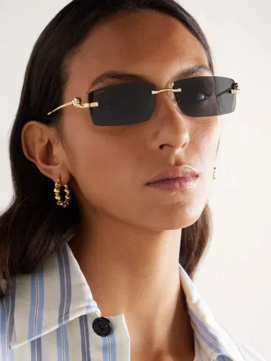 Cartier Eyewear Panthère D Square-frame Gold-tone Sunglasses | Thumbnail 2 Cartier Eyewear Panthère D Square-frame Gold-tone Sunglasses | Thumbnail 2
