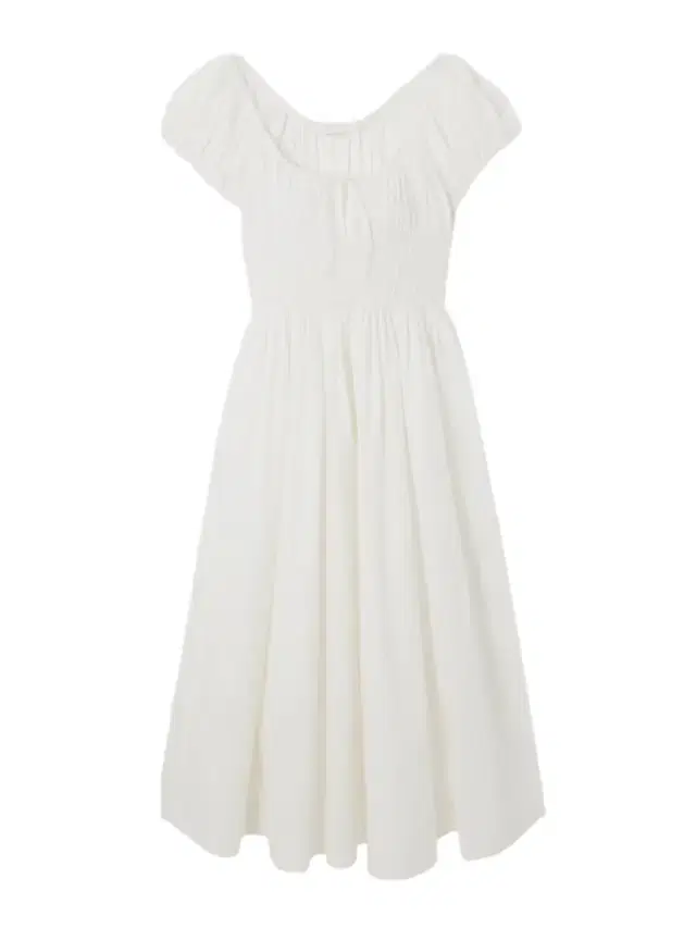 Quinn Tie-detailed Shirred Organic Cotton-poplin Midi Dress
