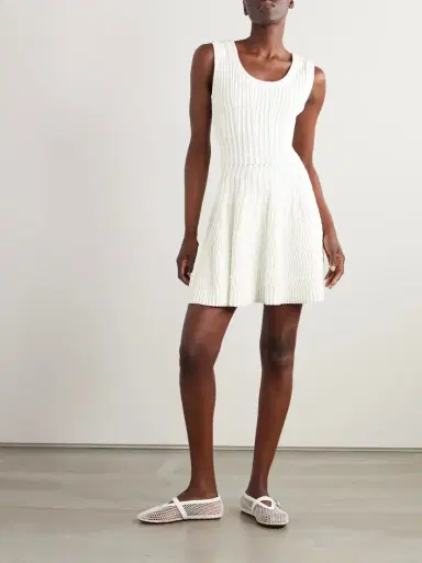 Alaïa Ribbed Stretch-knit Mini Dress | Thumbnail 2