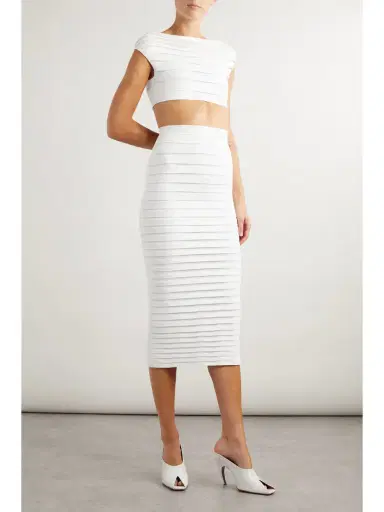 Alaïa Layered Stretch-knit Midi Skirt | Thumbnail 2 Alaïa Layered Stretch-knit Midi Skirt | Thumbnail 2