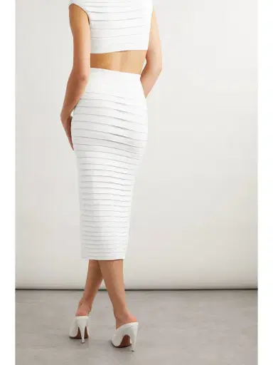 Alaïa Layered Stretch-knit Midi Skirt | Thumbnail 3 Alaïa Layered Stretch-knit Midi Skirt | Thumbnail 3