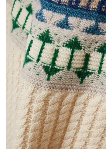 Loro Piana Noel Fair Isle Cable-knit Cashmere Sweater | Thumbnail 5
