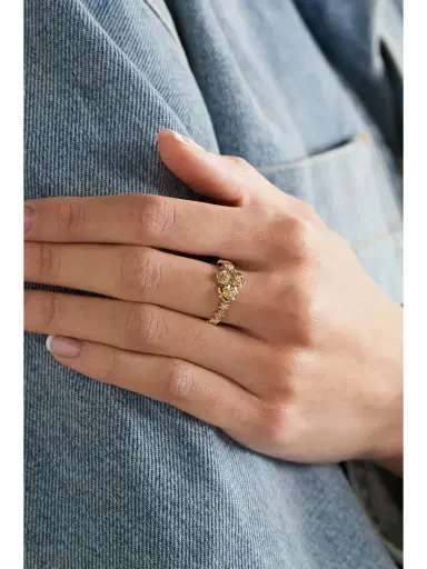 Sydney Evan Flower Cluster 14-karat Gold Diamond Ring | Thumbnail 2 Sydney Evan Flower Cluster 14-karat Gold Diamond Ring | Thumbnail 2