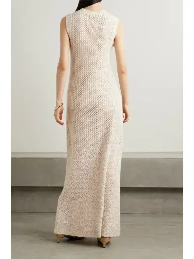 Loro Piana Engadin Pointelle-knit Cashmere Maxi Dress | Thumbnail 4 Loro Piana Engadin Pointelle-knit Cashmere Maxi Dress | Thumbnail 4