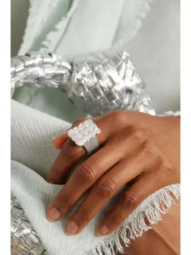 Bleue Burnham + Net Sustain Woven Willow Recycled Sterling Silver Ring | Thumbnail 2 Bleue Burnham + Net Sustain Woven Willow Recycled Sterling Silver Ring | Thumbnail 2