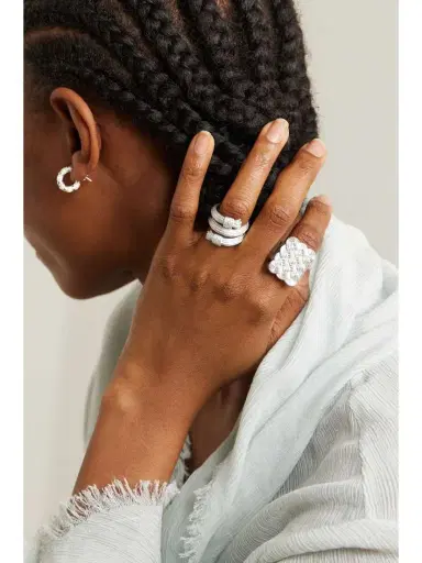 Bleue Burnham + Net Sustain Woven Willow Recycled Sterling Silver Ring | Thumbnail 5 Bleue Burnham + Net Sustain Woven Willow Recycled Sterling Silver Ring | Thumbnail 5