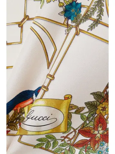 Gucci Printed Silk-twill Scarf | Thumbnail 3 Gucci Printed Silk-twill Scarf | Thumbnail 3